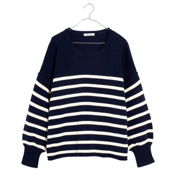 Madewell Conway Pullover Striped Sweater, Deep Indigo, Women’s Small - Picture 1 of 10